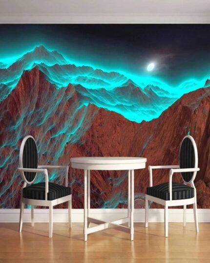 Cosmic  Teal Mountain