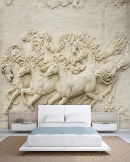 Eight Running Horses 3D