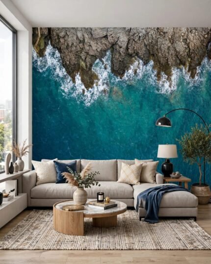 Aerial Rock Ocean