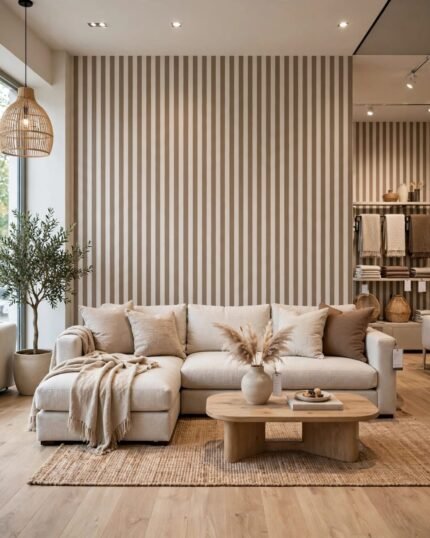 Brown Vertical Stripes