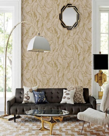 Ivory Gold Swirl