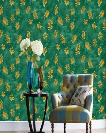 Floral Beige Wallpaper