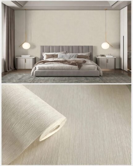 Ivory Luxe Plain Wallpaper