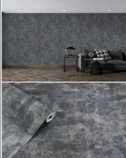 Luxury Rustic Wallpaper in Sage Grey