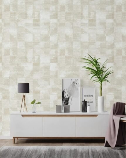 Parchment Checkered Plaster Premium Non-Woven