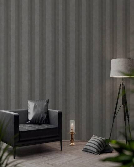 Urban Taupe Vertical Stripe Premium Non-Woven