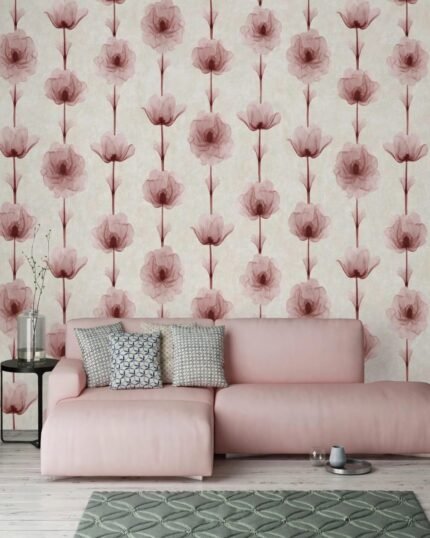 Blush Pink Floating Anemone Premium Non-Woven