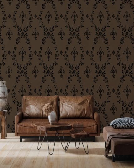 Royal Mocha Brown Baroque Premium Non-Woven