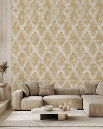 Golden Lattice Glow Non-Woven
